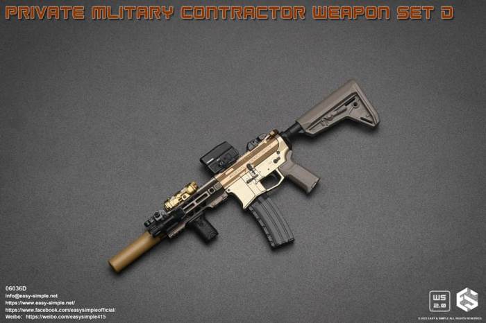 PMC Weapon Set D (Private Mliterary Contractor) 1/6
