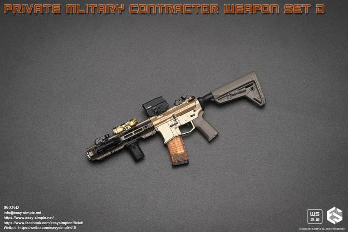 PMC Weapon Set D (Private Mliterary Contractor) 1/6