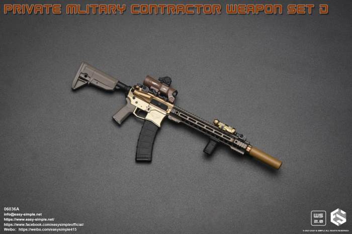 PMC Weapon Set D (Private Mliterary Contractor) 1/6