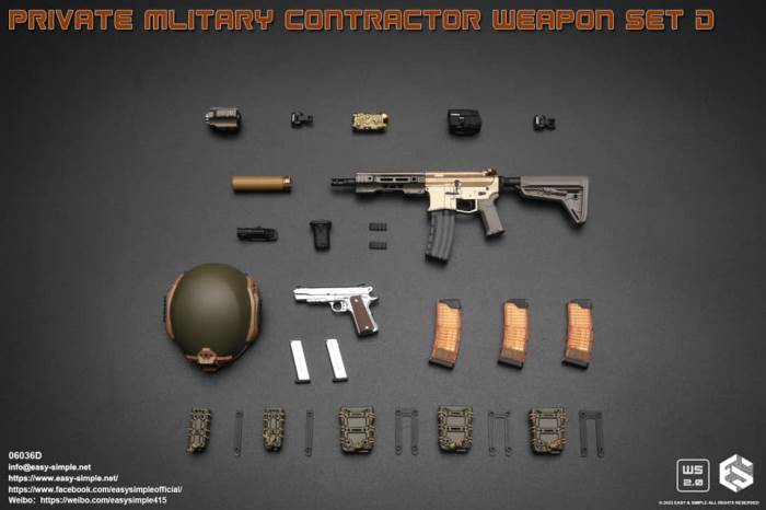 PMC Weapon Set D (Private Mliterary Contractor) 1/6