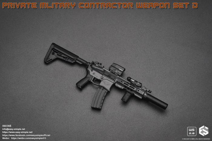 PMC Weapon Set D (Private Mliterary Contractor) 1/6