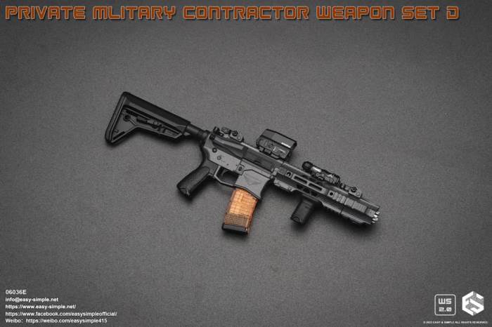 PMC Weapon Set D (Private Mliterary Contractor) 1/6