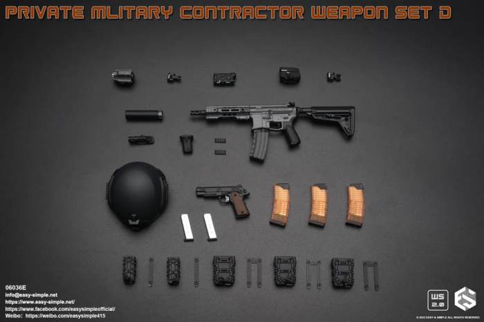 PMC Weapon Set D (Private Mliterary Contractor) 1/6