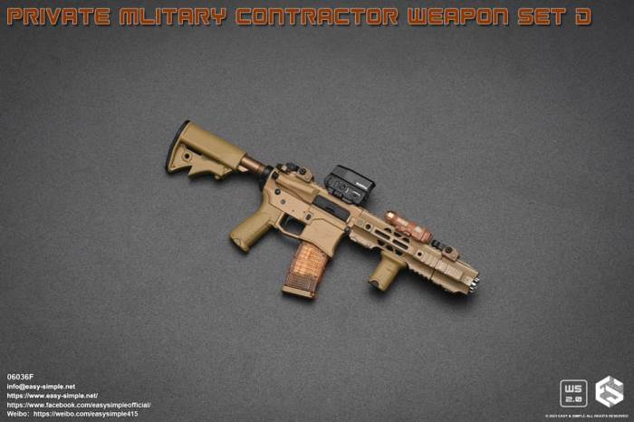PMC Weapon Set D (Private Mliterary Contractor) 1/6