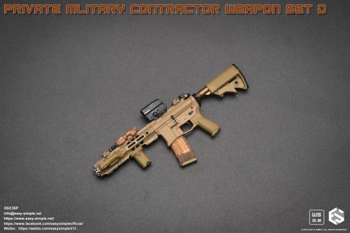 PMC Weapon Set D (Private Mliterary Contractor) 1/6