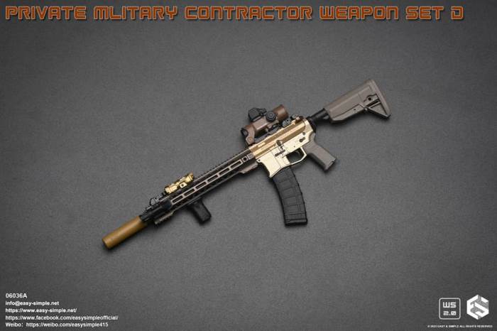 PMC Weapon Set D (Private Mliterary Contractor) 1/6