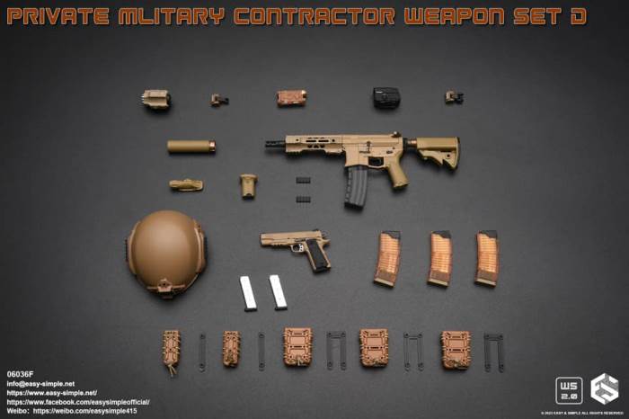 PMC Weapon Set D (Private Mliterary Contractor) 1/6