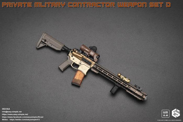 PMC Weapon Set D (Private Mliterary Contractor) 1/6