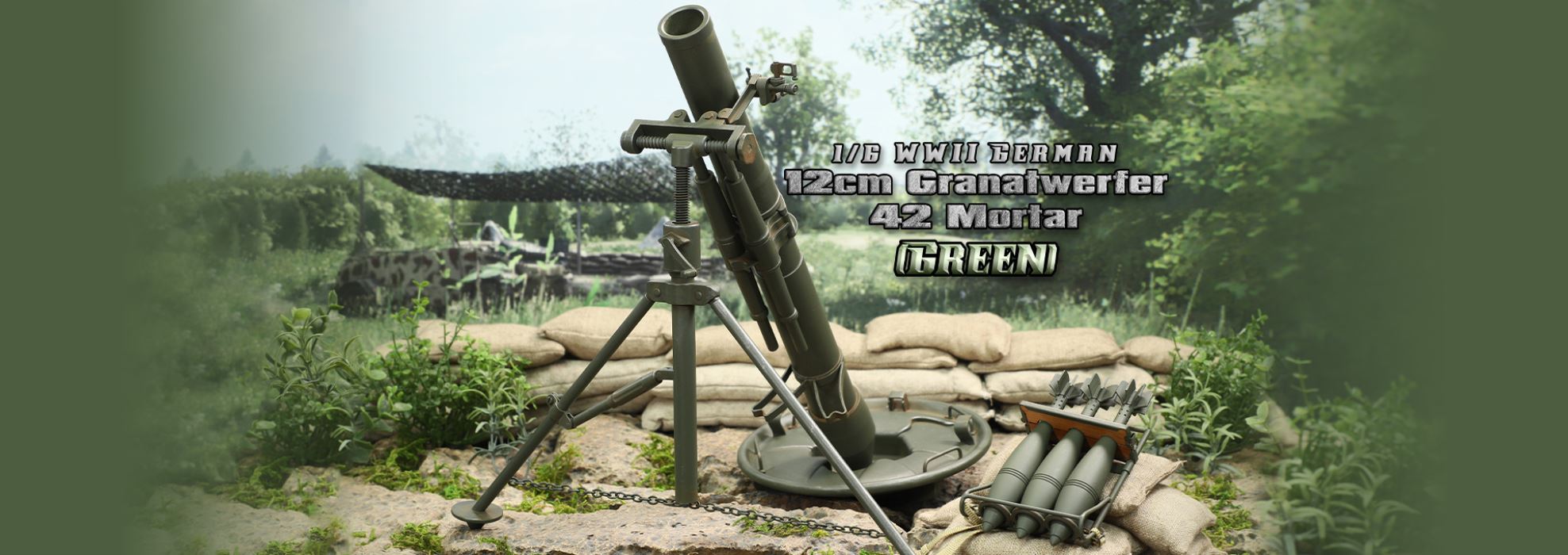 WWII German 12cm heavy mortar 1/6