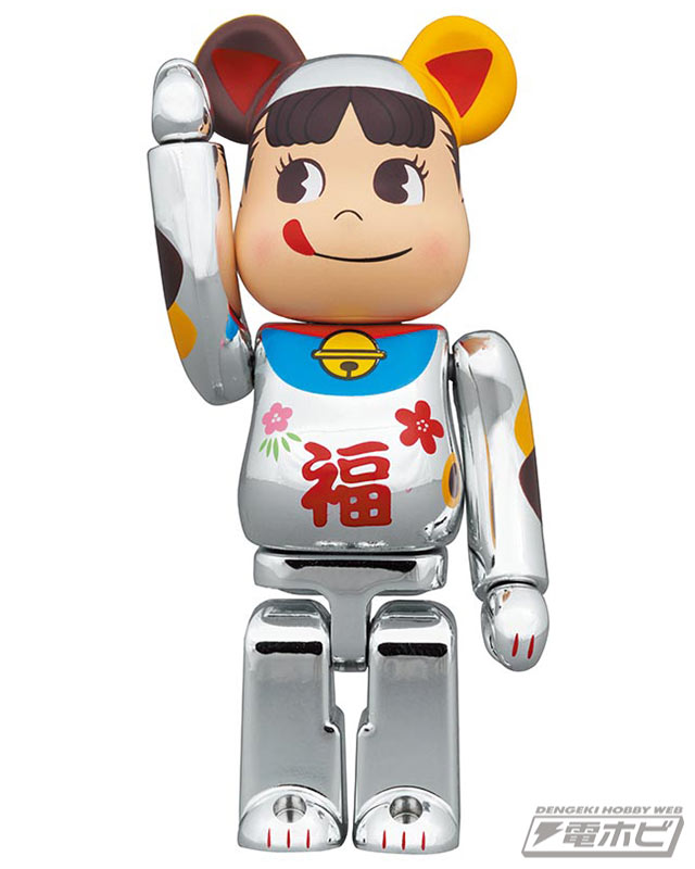 BE@RBRICK Lucky Cat Peko-chan Lucky Silver Plated 100% & 400%