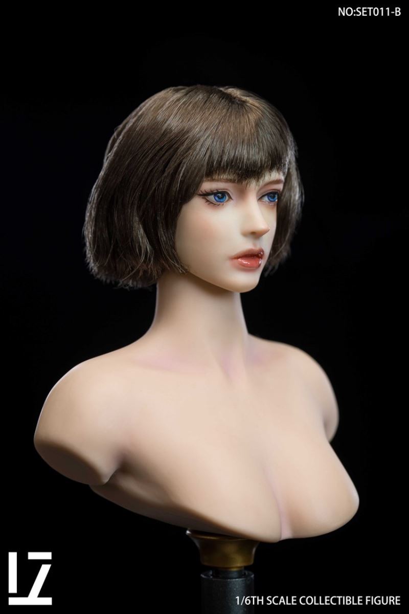 Female Head Carving SET011 1/6