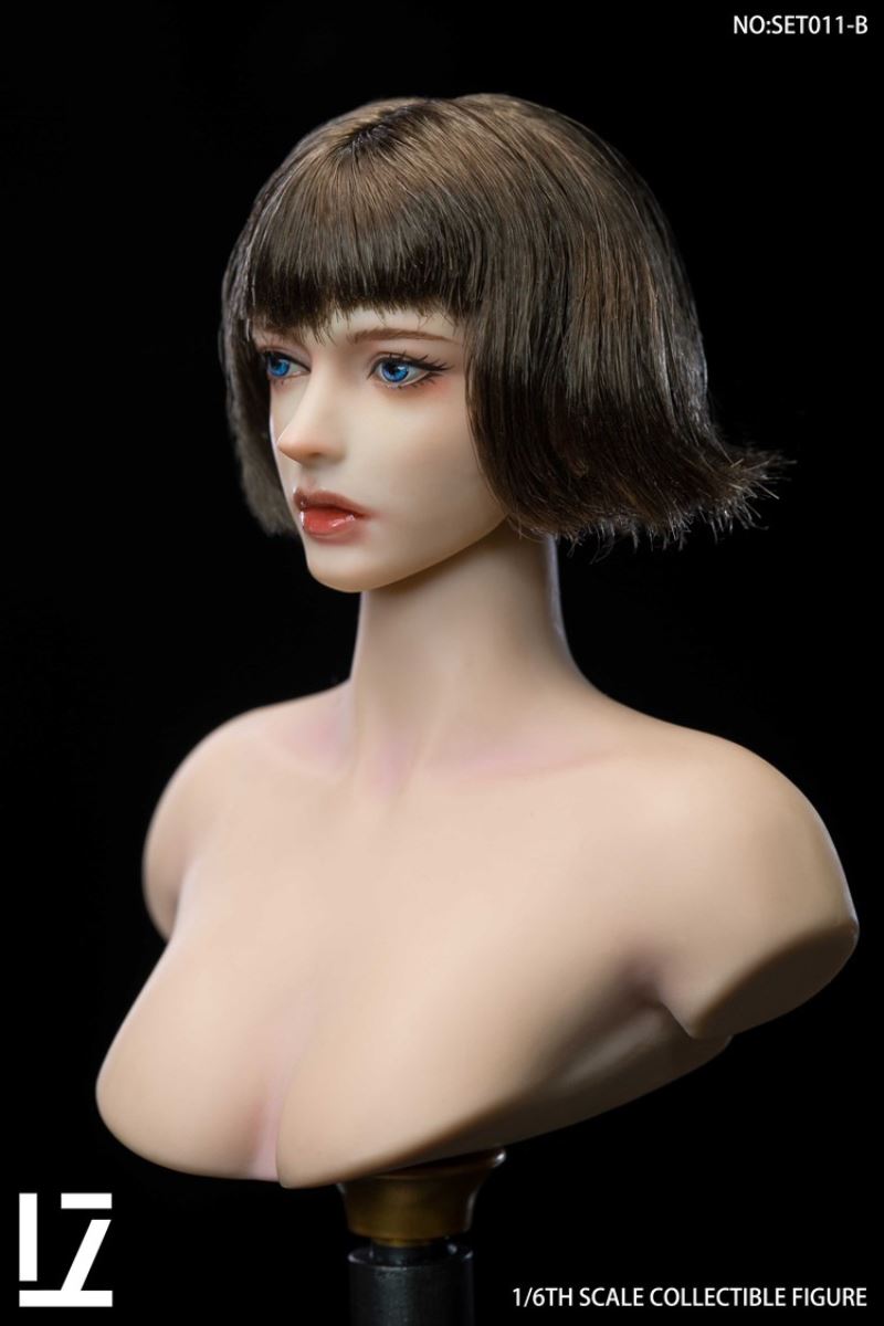 Female Head Carving SET011 1/6
