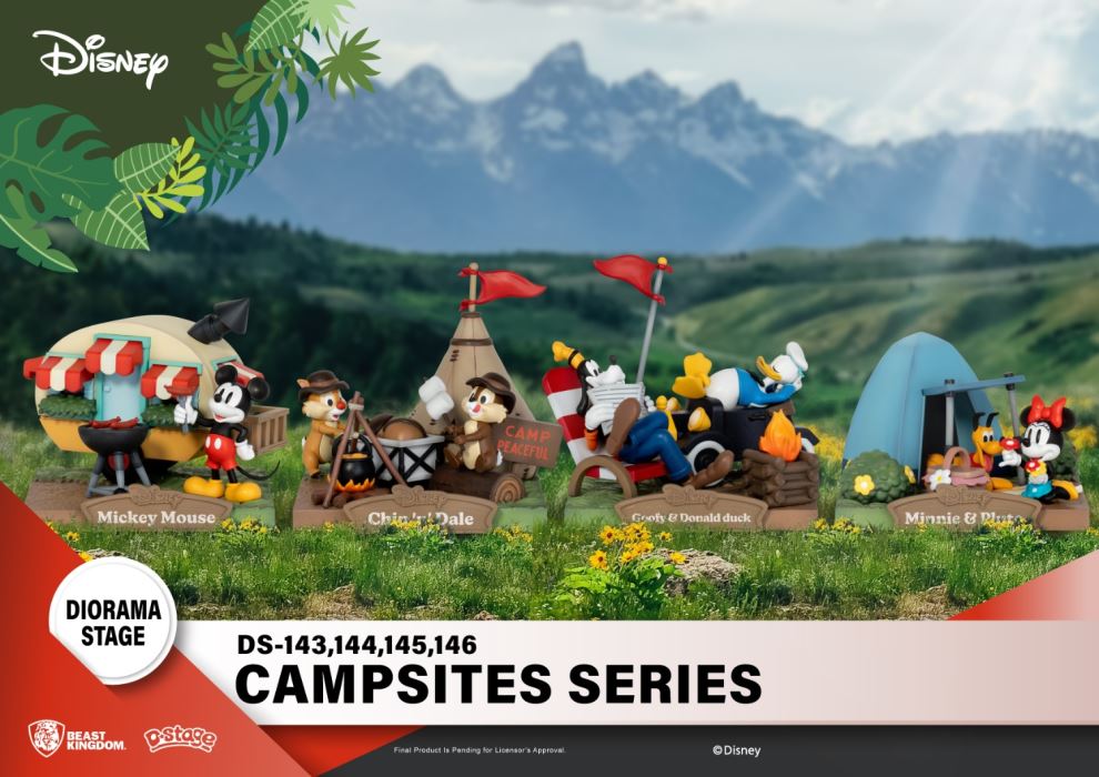 Camping Series - Mickey Mouse/Kiki and Titi/Goofy and Donald Duck/Minnie and Pluto