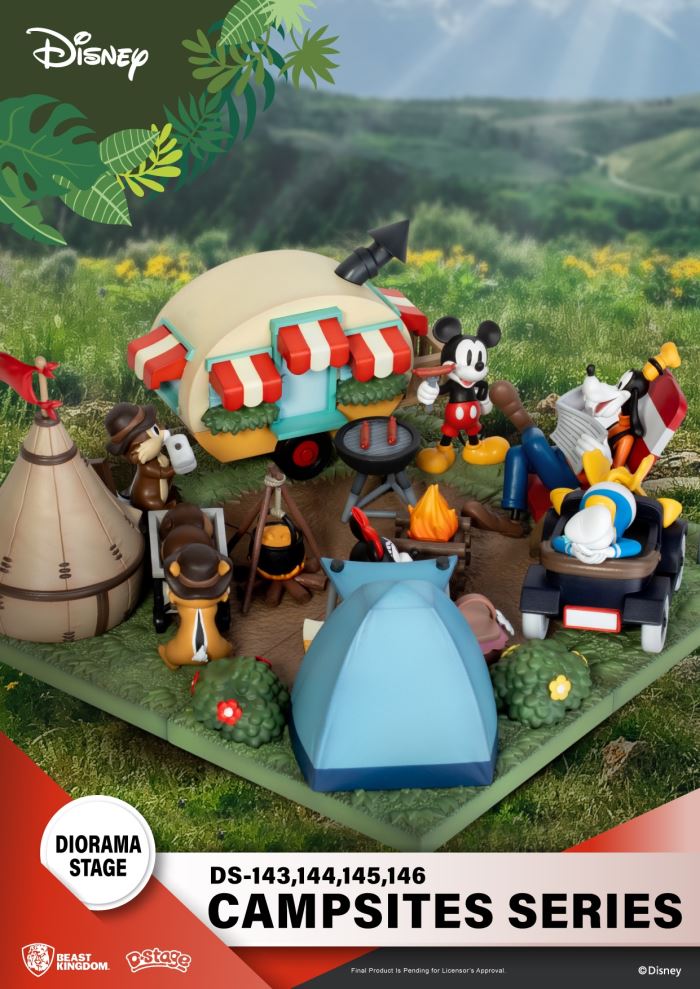 Camping Series - Mickey Mouse/Kiki and Titi/Goofy and Donald Duck/Minnie and Pluto