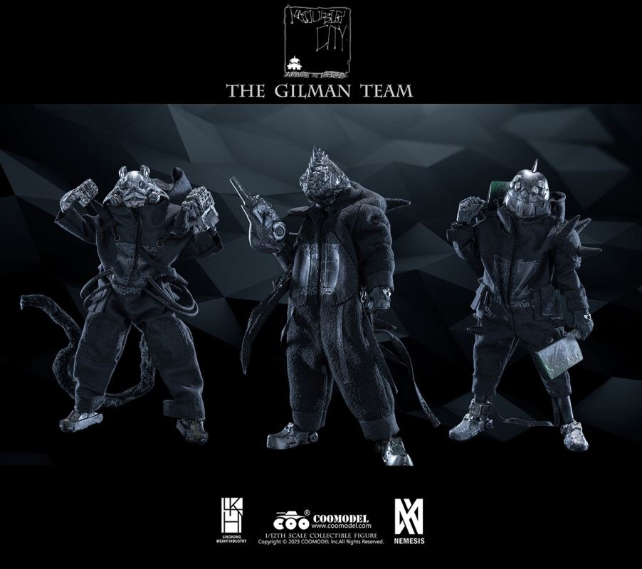 KAIJU BIG CITY - THE GILMAN TEAM (THREE-FIGURE SET) 1/12