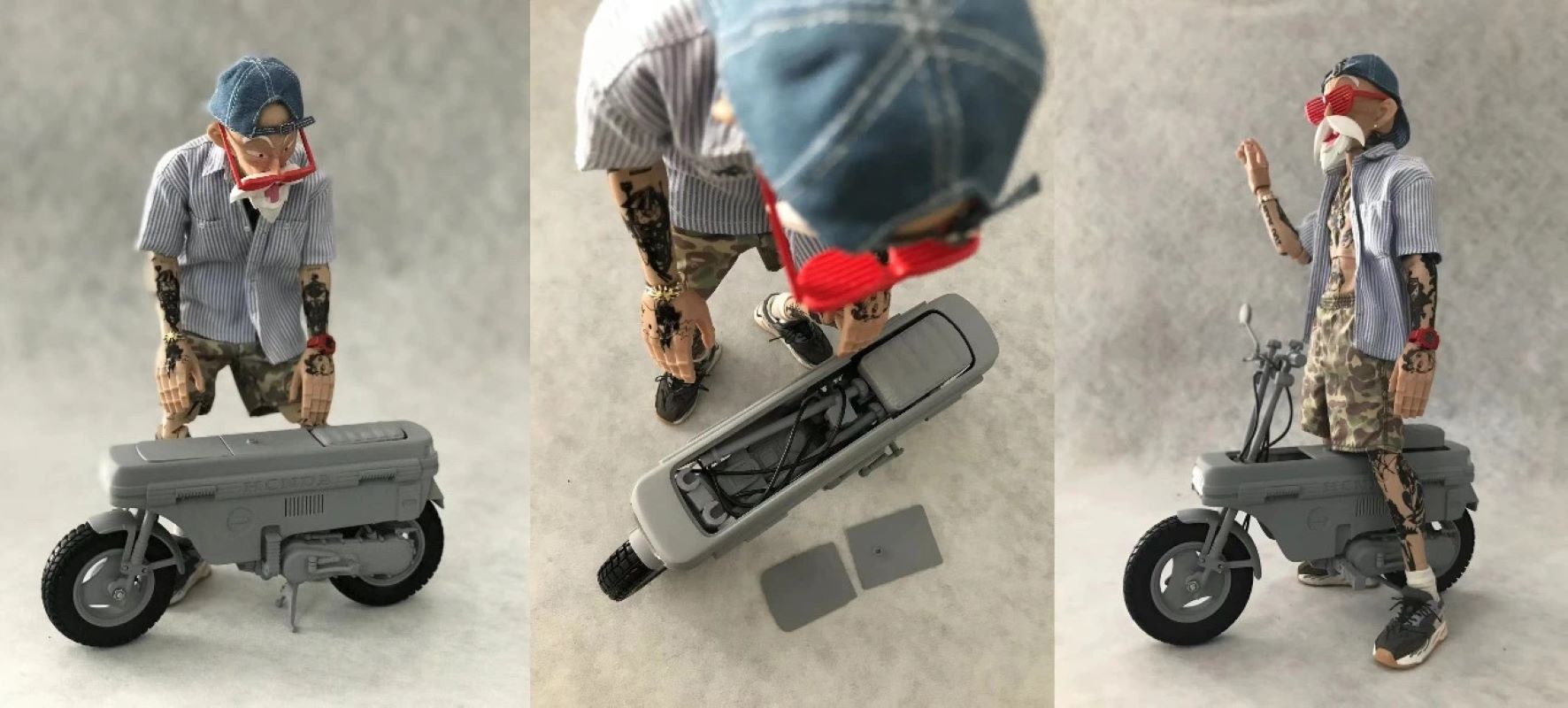 Small Bench Motorcycle 1/6