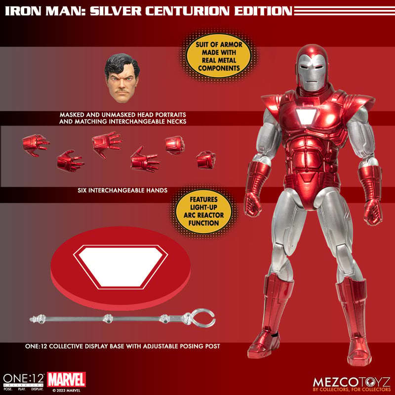  ONE:12 COLLECTIVE Iron Man: Silver Centurion
