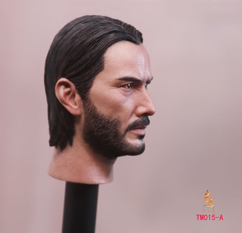 European and American tough guy head carving 1/6