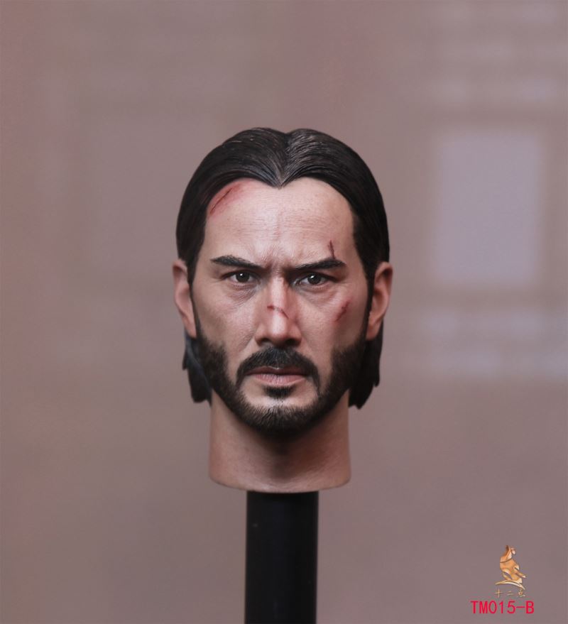 European and American tough guy head carving 1/6