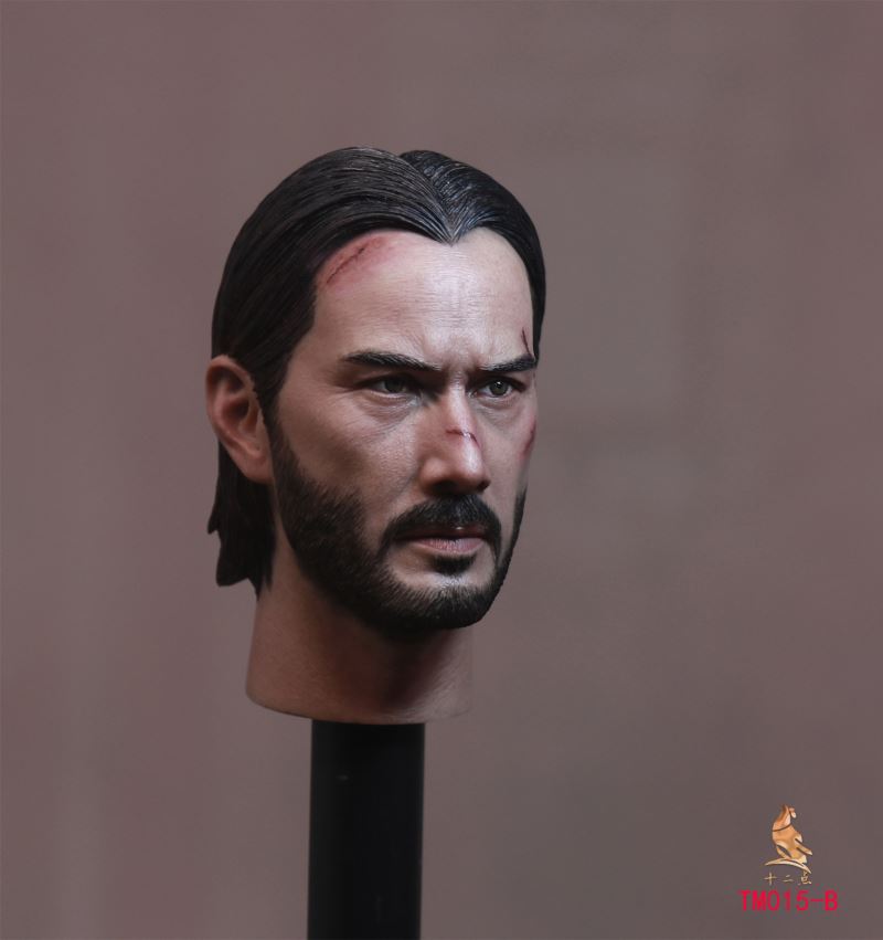 European and American tough guy head carving 1/6
