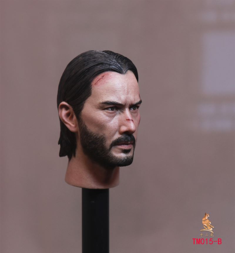 European and American tough guy head carving 1/6