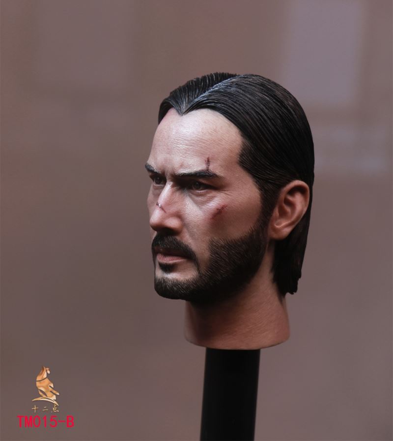 European and American tough guy head carving 1/6