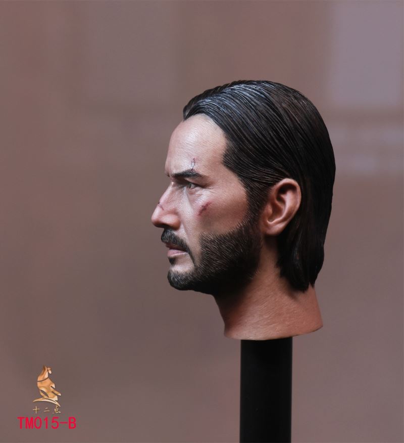 European and American tough guy head carving 1/6