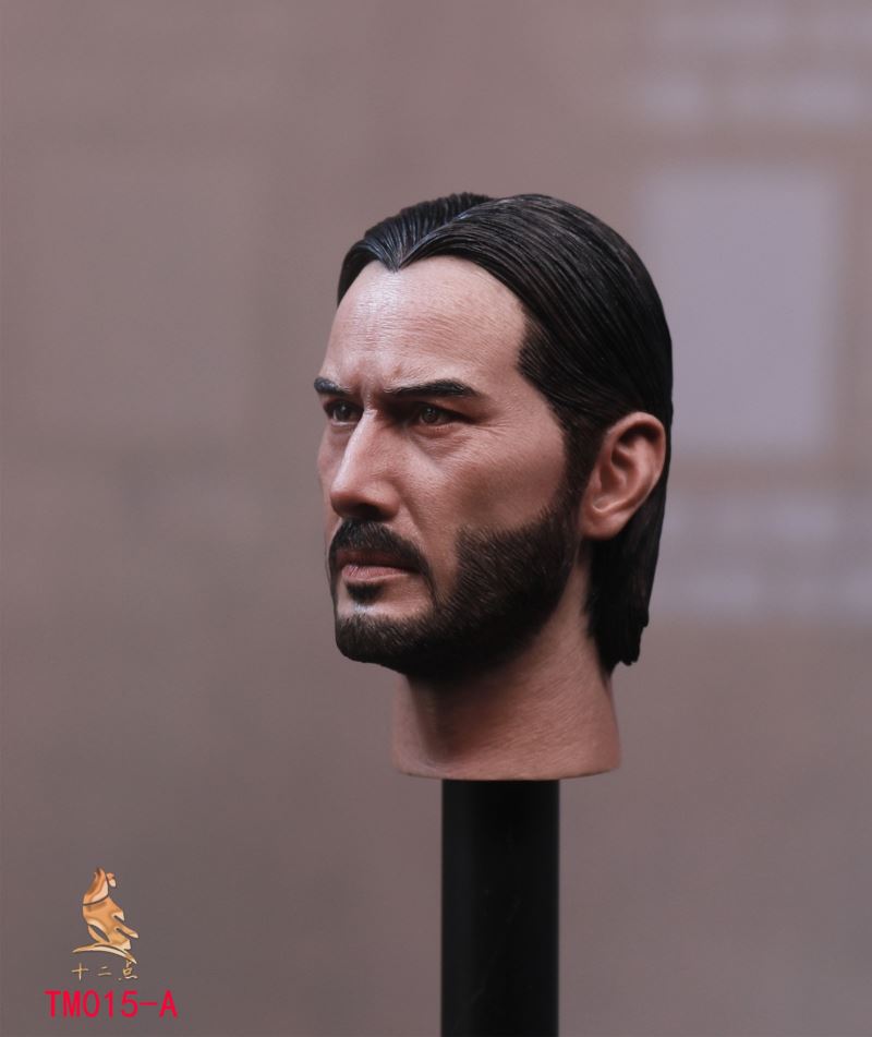 European and American tough guy head carving 1/6