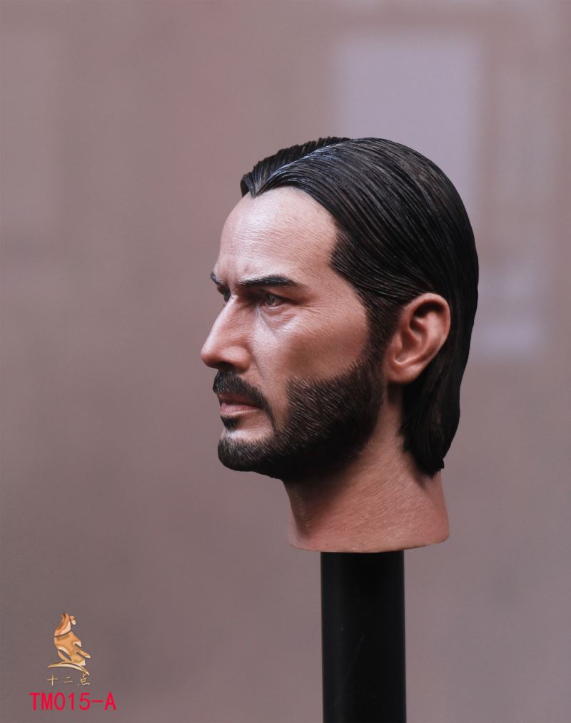 European and American tough guy head carving 1/6