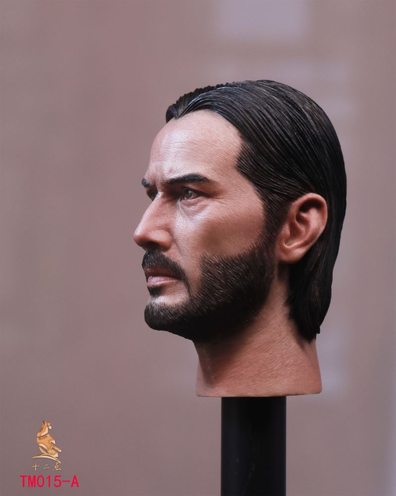 European and American tough guy head carving 1/6