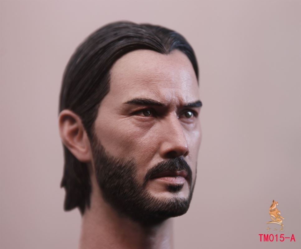 European and American tough guy head carving 1/6
