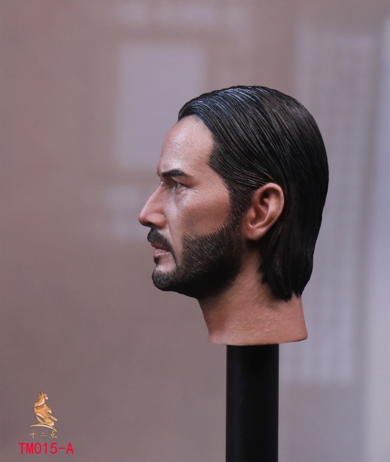 European and American tough guy head carving 1/6