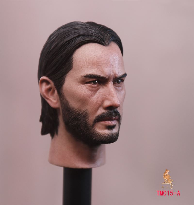 European and American tough guy head carving 1/6