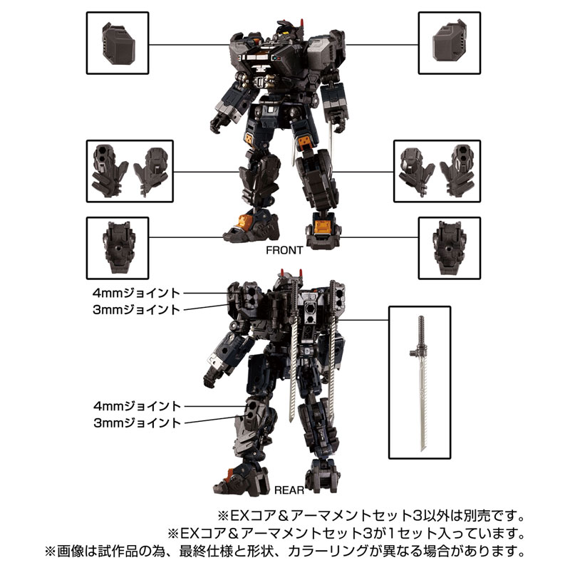 Diaclone EX Core & Armament Set 3