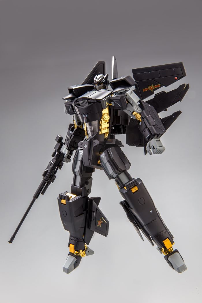 J-20 Black Gold Black Flash Alloy Transformation Fighter