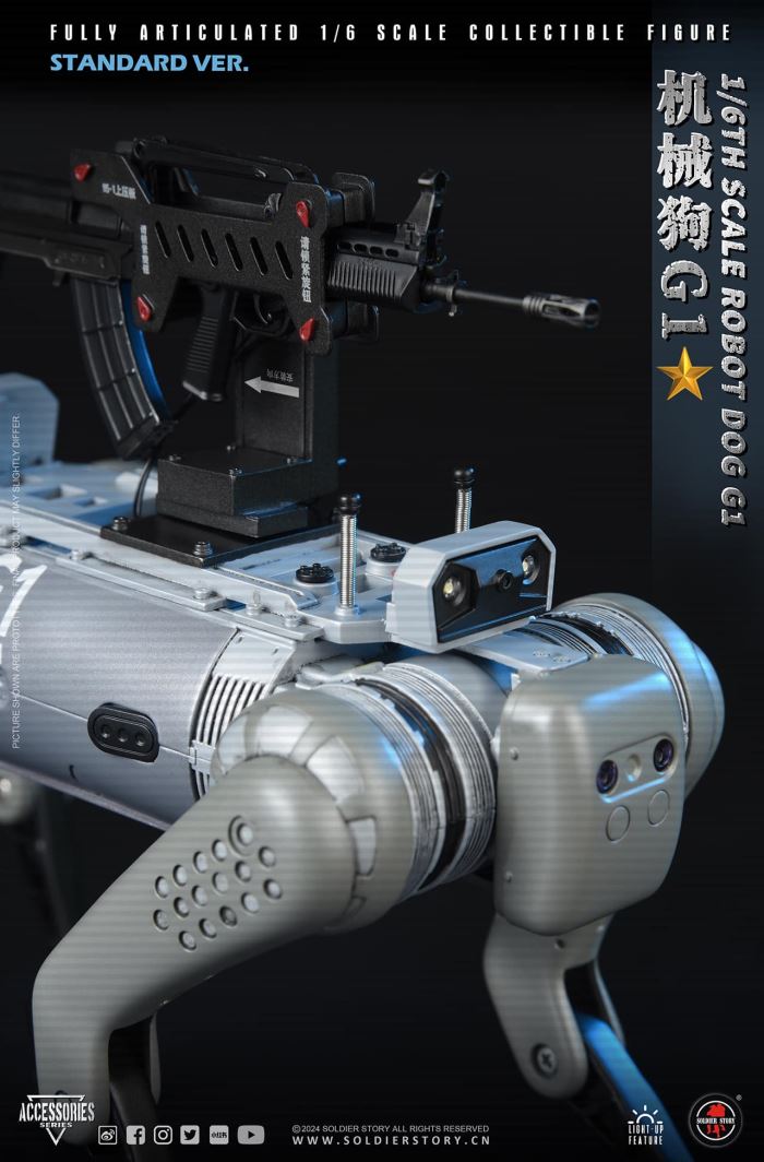 Chinese People's Liberation Army Military Robot Dog G1 1/6