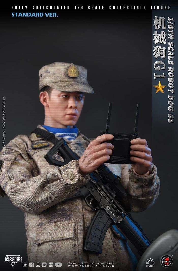 Chinese People's Liberation Army Military Robot Dog G1 1/6