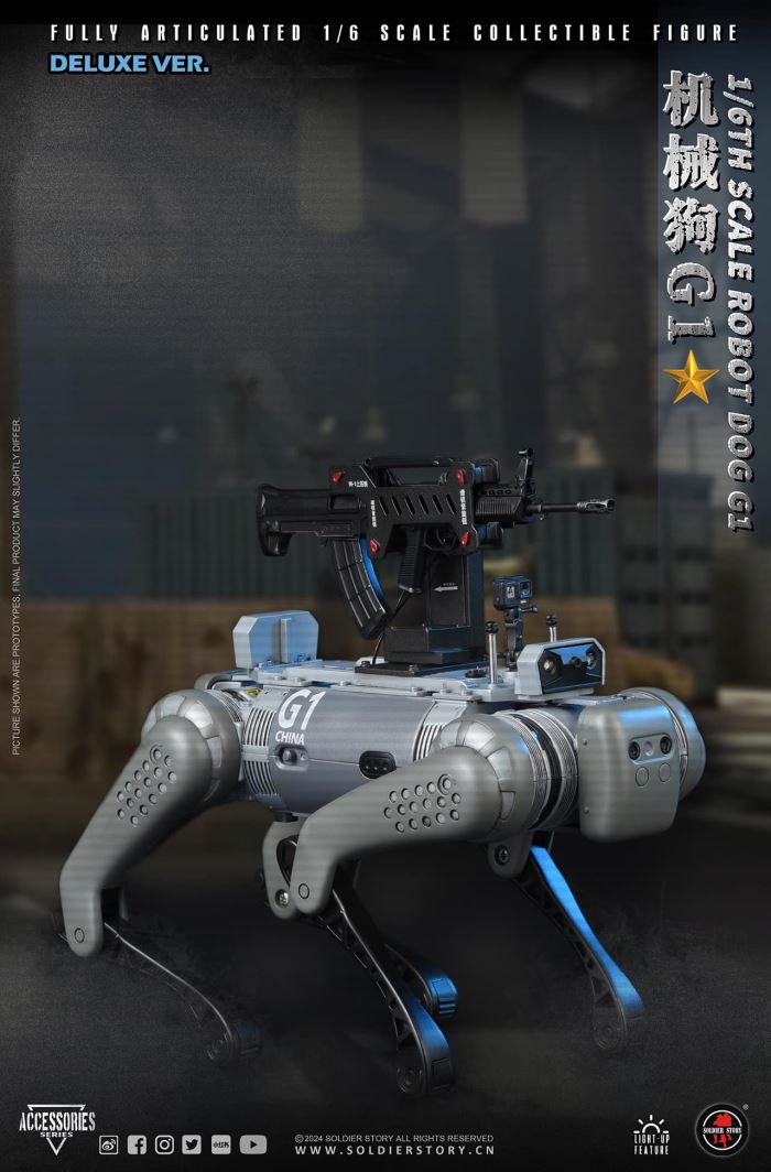 Chinese People's Liberation Army Military Robot Dog G1 1/6