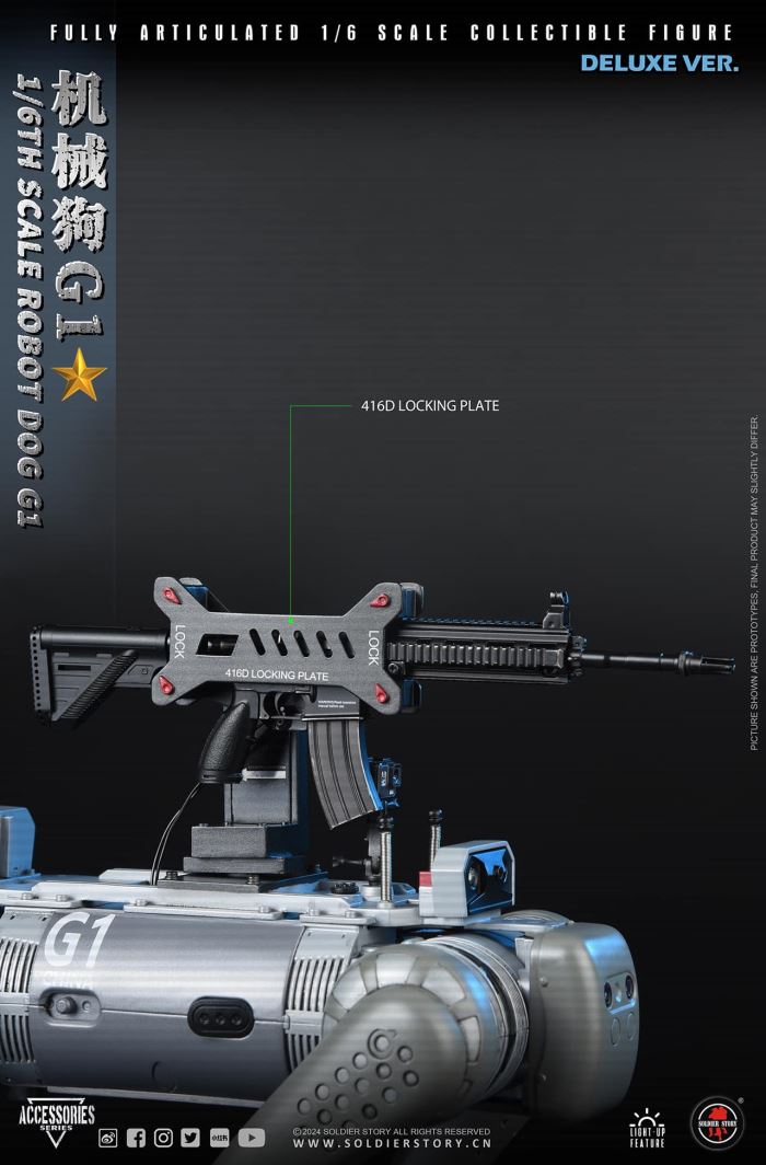 Chinese People's Liberation Army Military Robot Dog G1 1/6