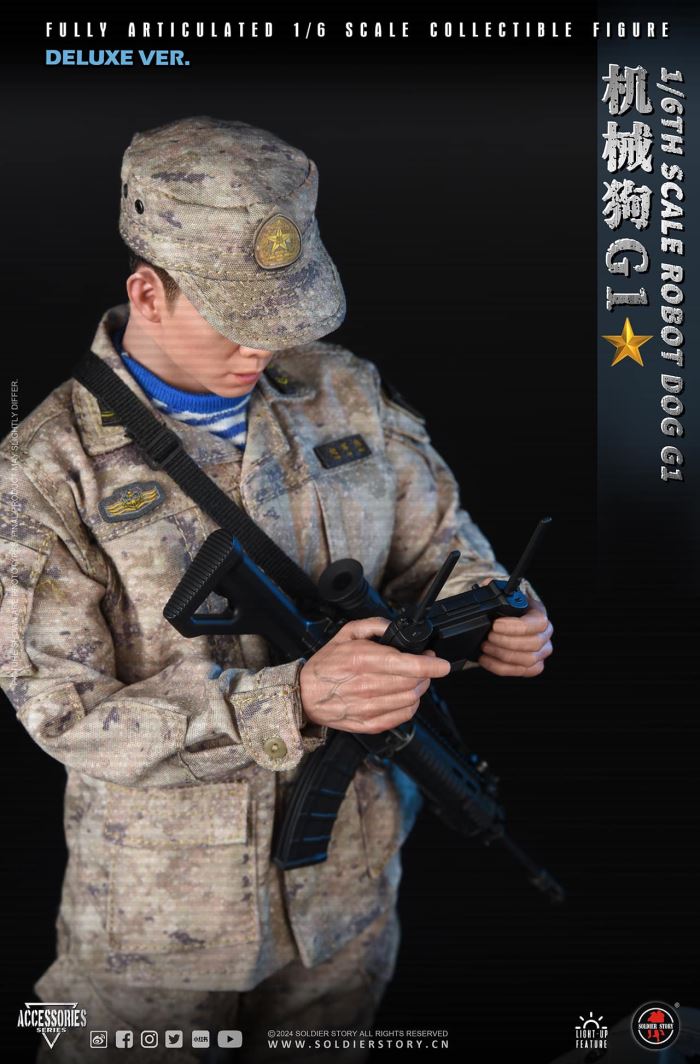 Chinese People's Liberation Army Military Robot Dog G1 1/6