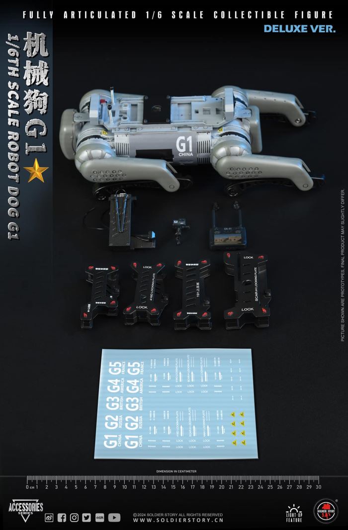 Chinese People's Liberation Army Military Robot Dog G1 1/6