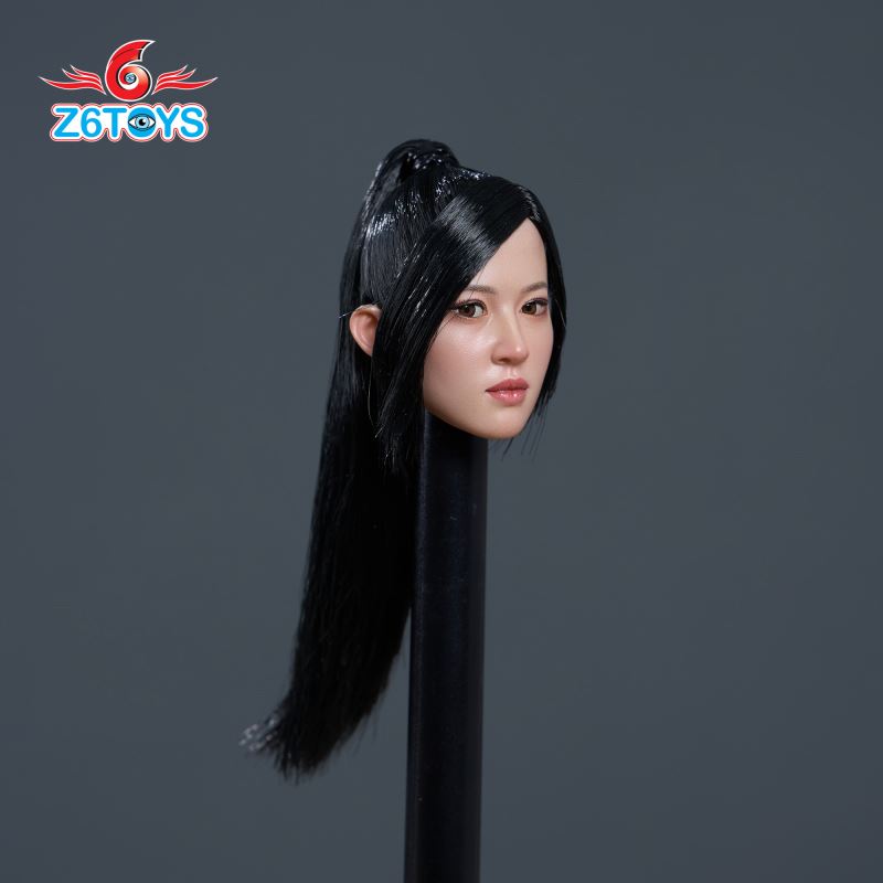 Asian simulation female head sculpture 1/6