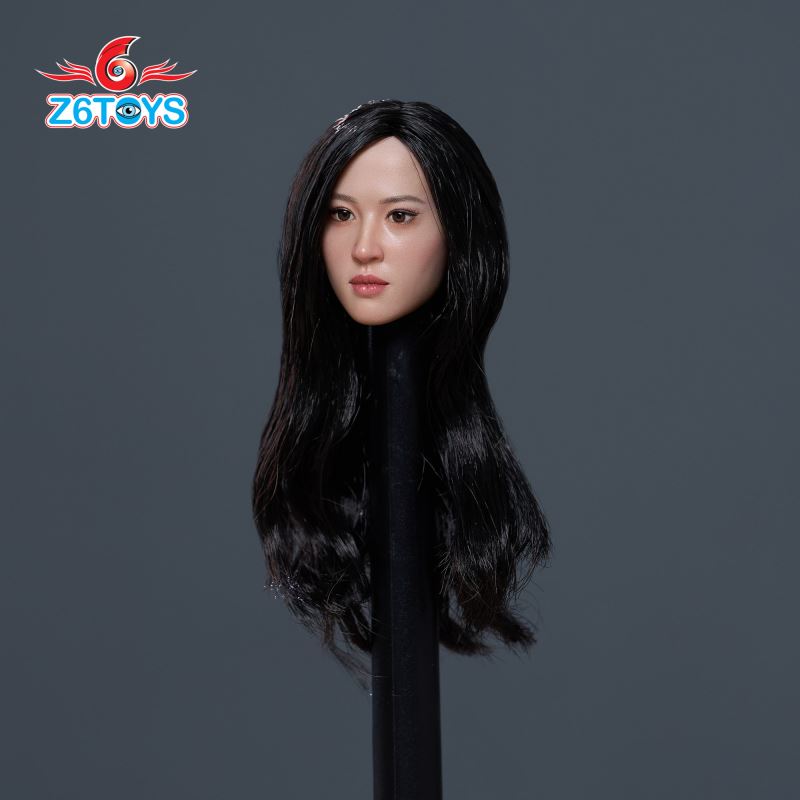 Asian simulation female head sculpture 1/6