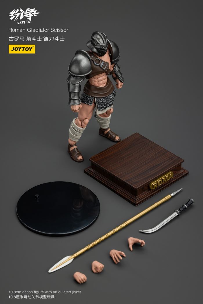 Dispute Roman Gladiator - Scythe/Sickle/Griffin/Fish Helmet/Heavy Armored Gladiator 1/18