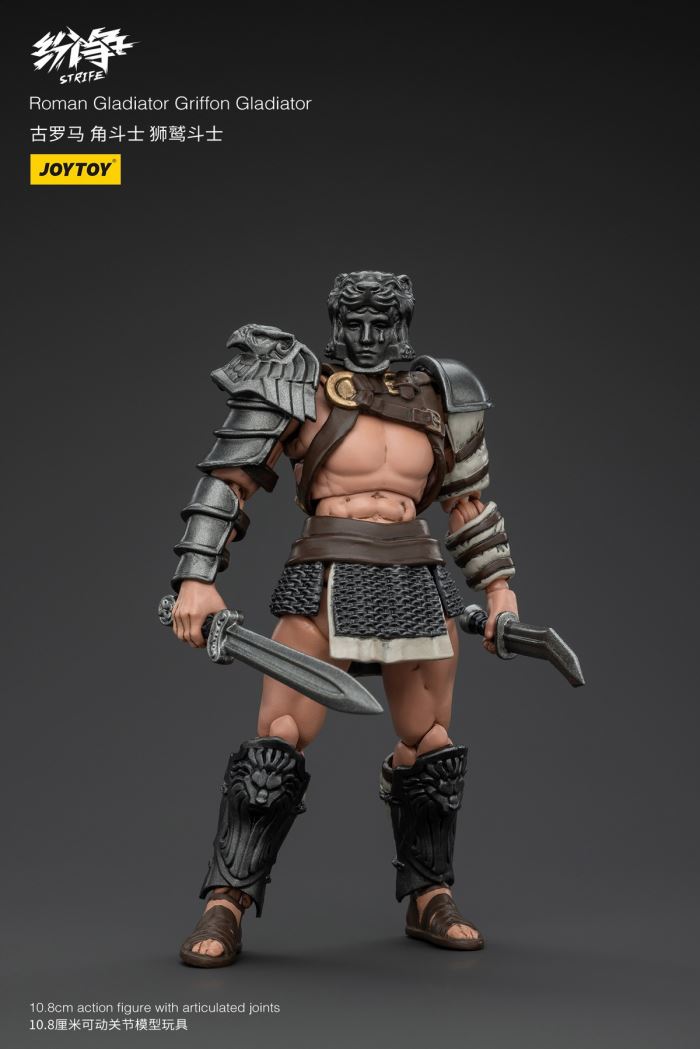 Dispute Roman Gladiator - Scythe/Sickle/Griffin/Fish Helmet/Heavy Armored Gladiator 1/18