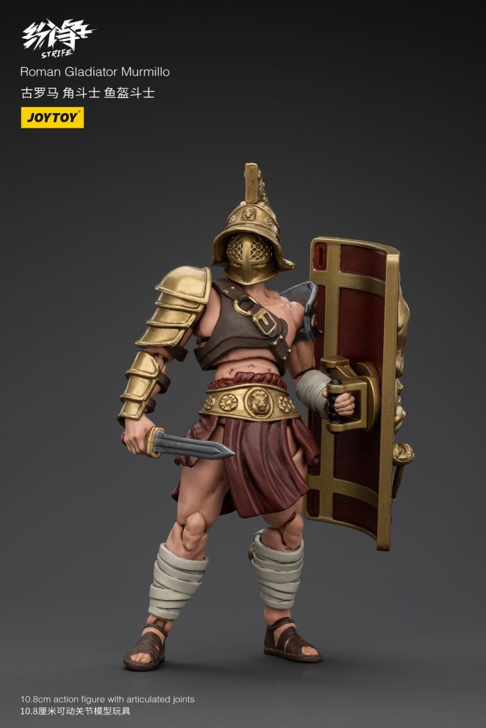 Dispute Roman Gladiator - Scythe/Sickle/Griffin/Fish Helmet/Heavy Armored Gladiator 1/18