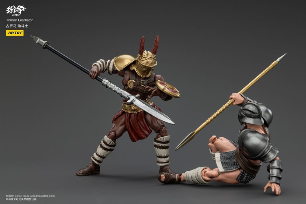 Dispute Roman Gladiator - Scythe/Sickle/Griffin/Fish Helmet/Heavy Armored Gladiator 1/18