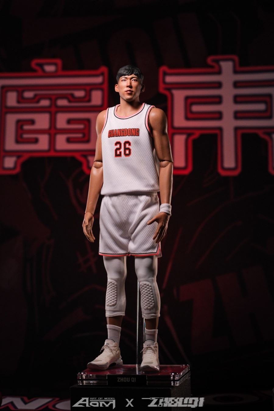 CBA AOM & Zhou Qi linkage autographed limited edition 1/6