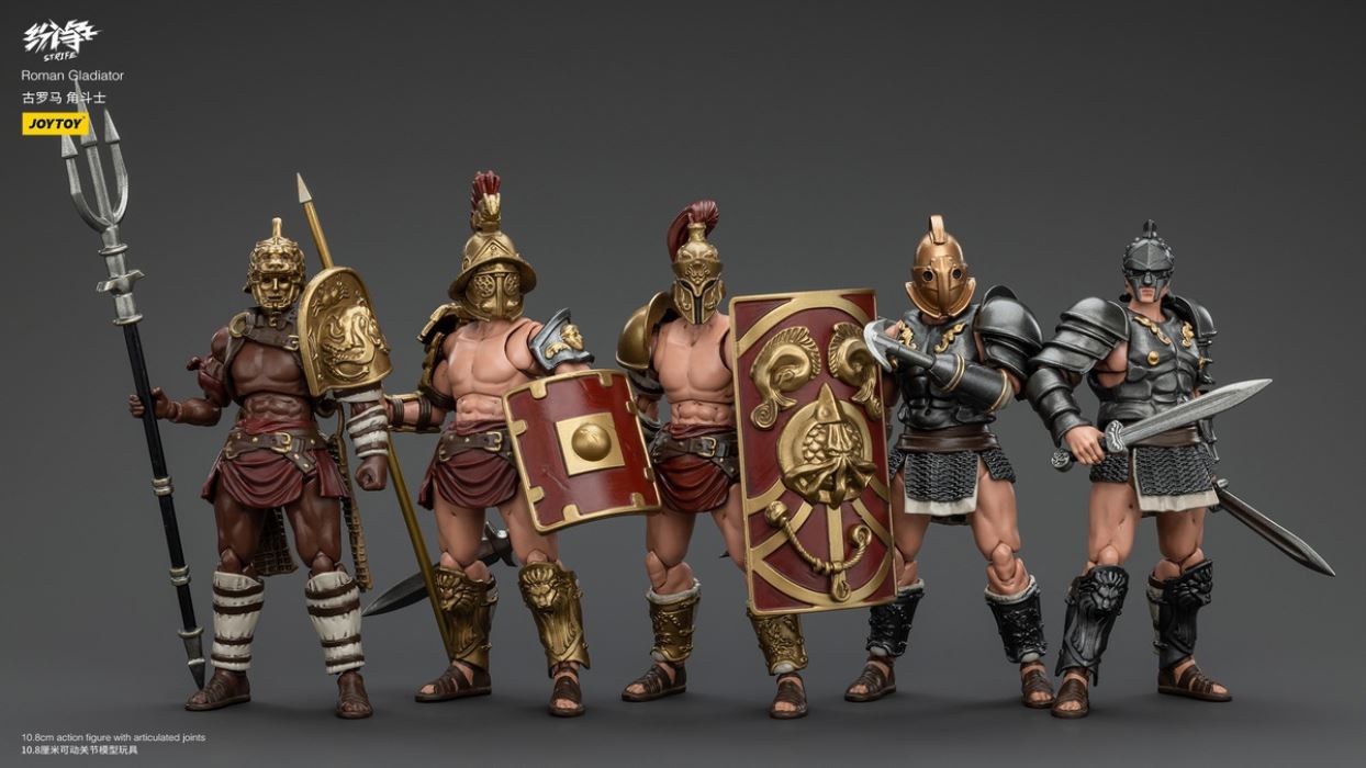 Dispute Ancient Roman Gladiators - Thracian Gladiator/Dual Swords/Fishing Net/Spear/Pursuit 1/18