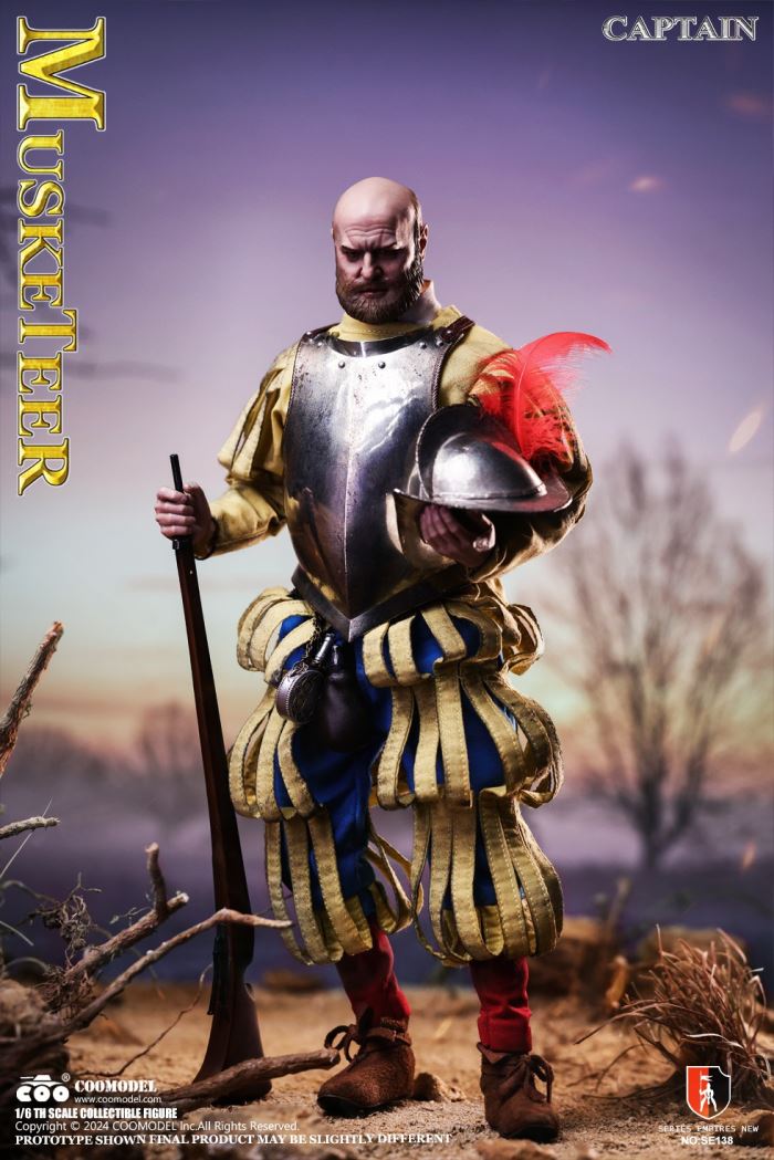 Empire Series - SPANISH CONQUISTADOR MUSKETEER SERGEANT (NICKEL SILVER EDITION) 1/6